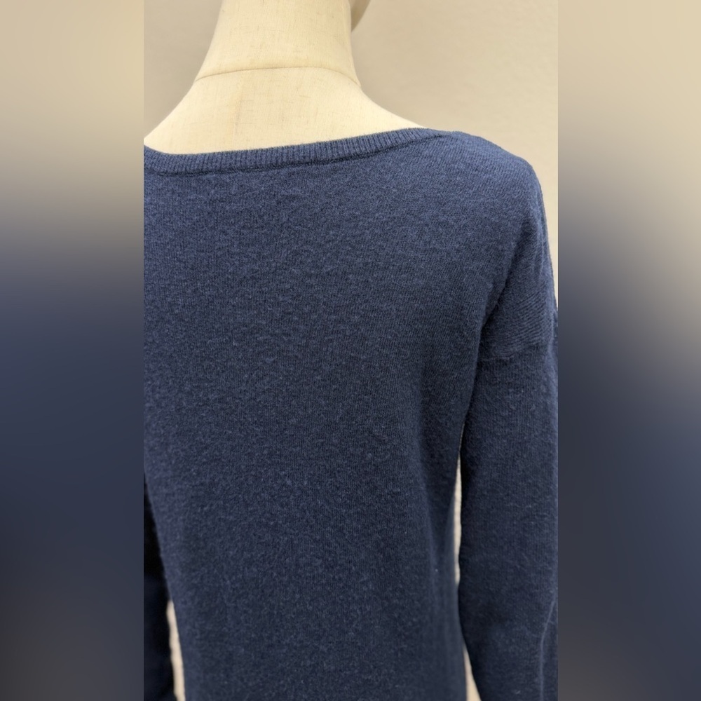 Banana Republic Navy Blue Knit Sweater Dress Size S Cashmere Blend - Picture 7 of 13